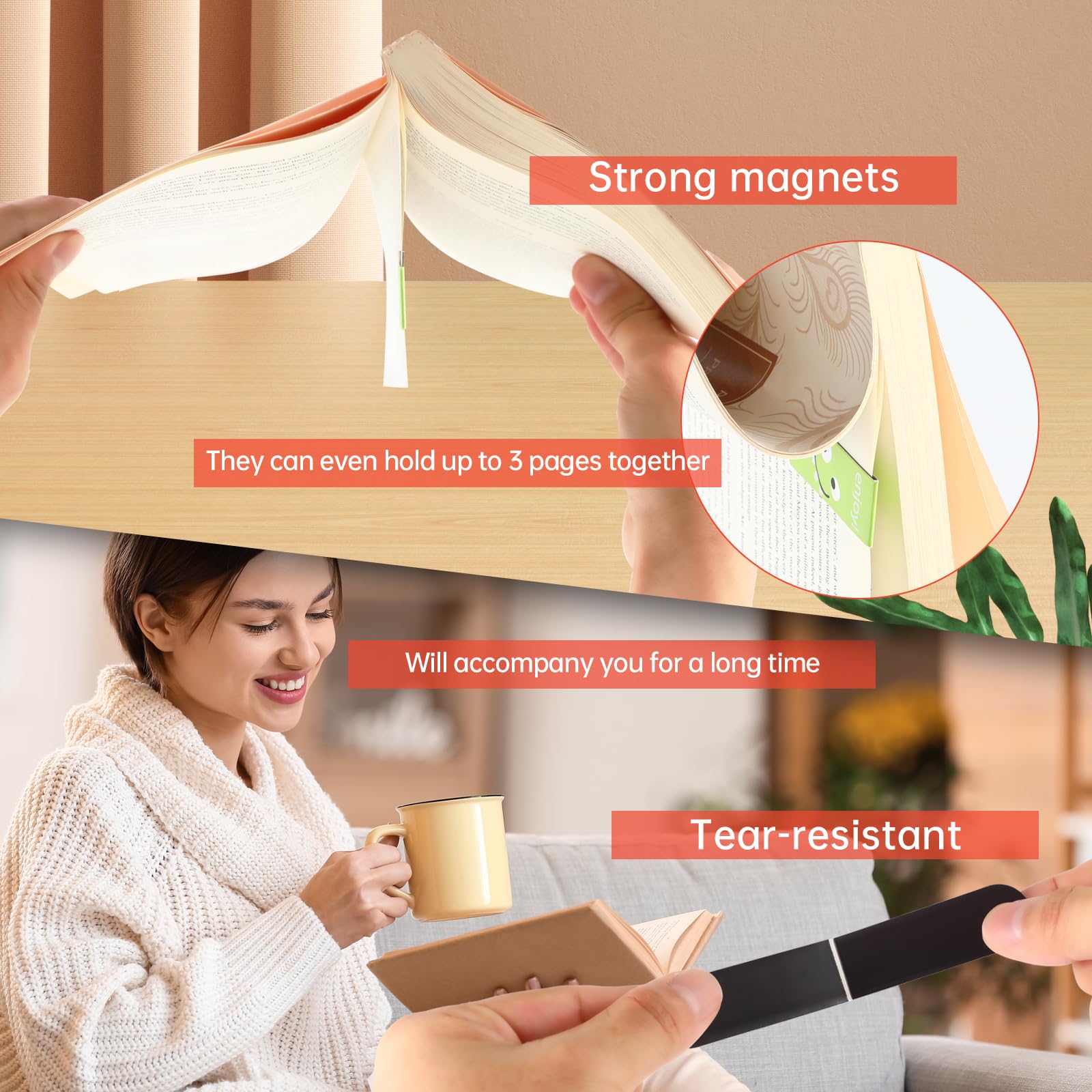 18個/30個の子供と本愛好家のための磁気ブックマーク、かわ - Bookmark Magnetic Clip のレビューと価格