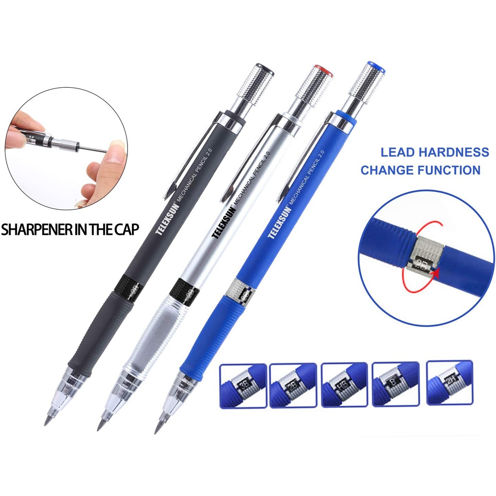 2.0mm 2B シャープペンシル 自動描画ペンシル カラー - Ideal Stationery & Office Supply のレビューと価格
