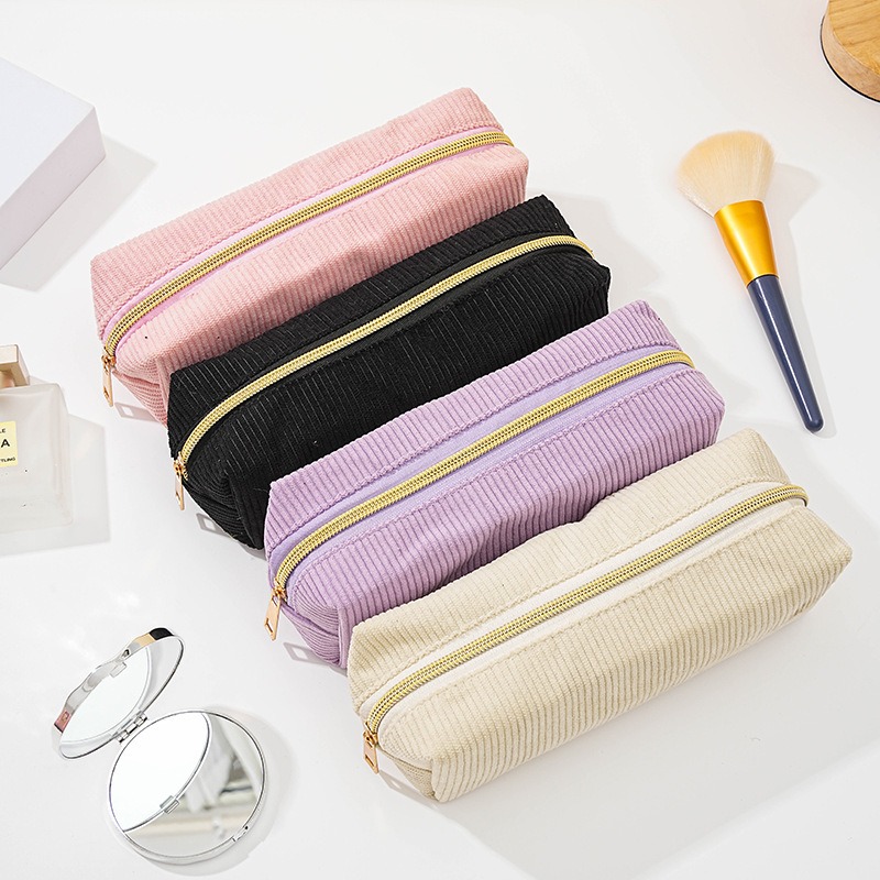 耐久性のあるコーデュロイ製収納バッグ4個。文房具の収納アイテ - Ideal Stationery & Office Supply のレビューと価格