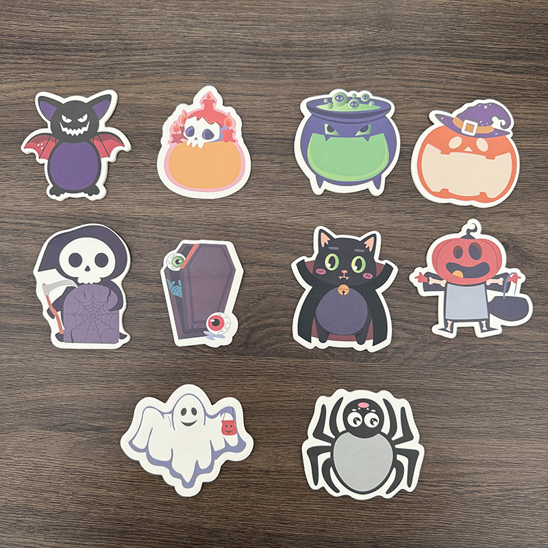 200 ページハロウィンテーマメモパッドセット付箋文具ラベル - Memo Pad Sticky のレビューと価格