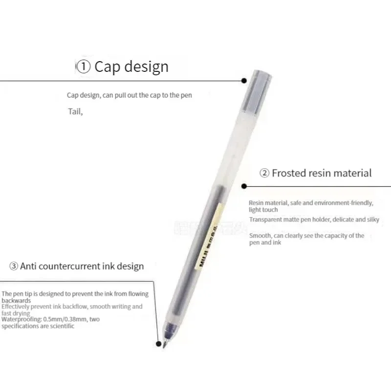 6/8 ピース/セット MUJIs ゲルペン黒/赤/青 0. - Gel Ink Pen Set のレビューと価格