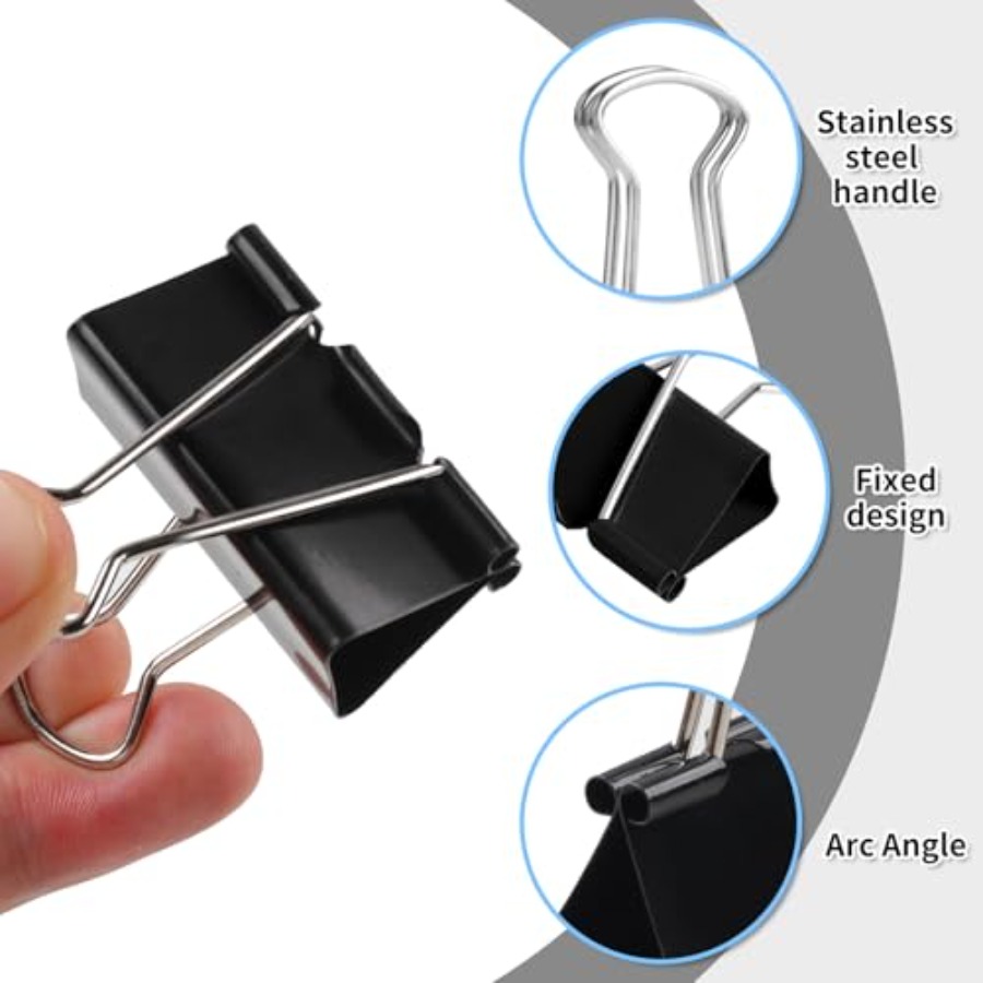 125個のカラーバインダークリップ、各種サイズのバインダーク - Binder Clip Assorted のレビューと価格