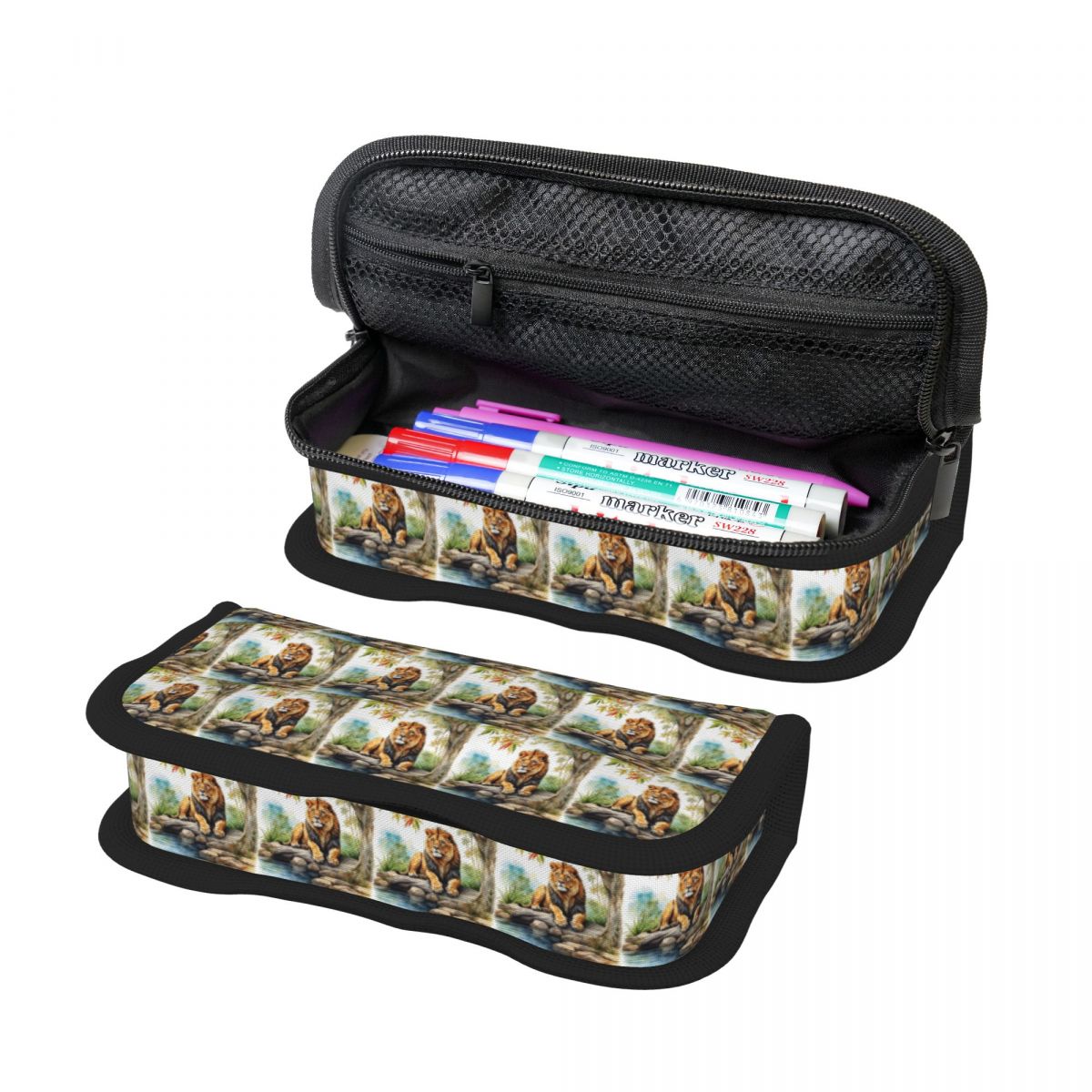 森の中のライオン 学生用鉛筆ケース 学校用ペンボックス 鉛筆 - Lion Stationery & Office Supply(Kunshan)Co.Ltd のレビューと価格