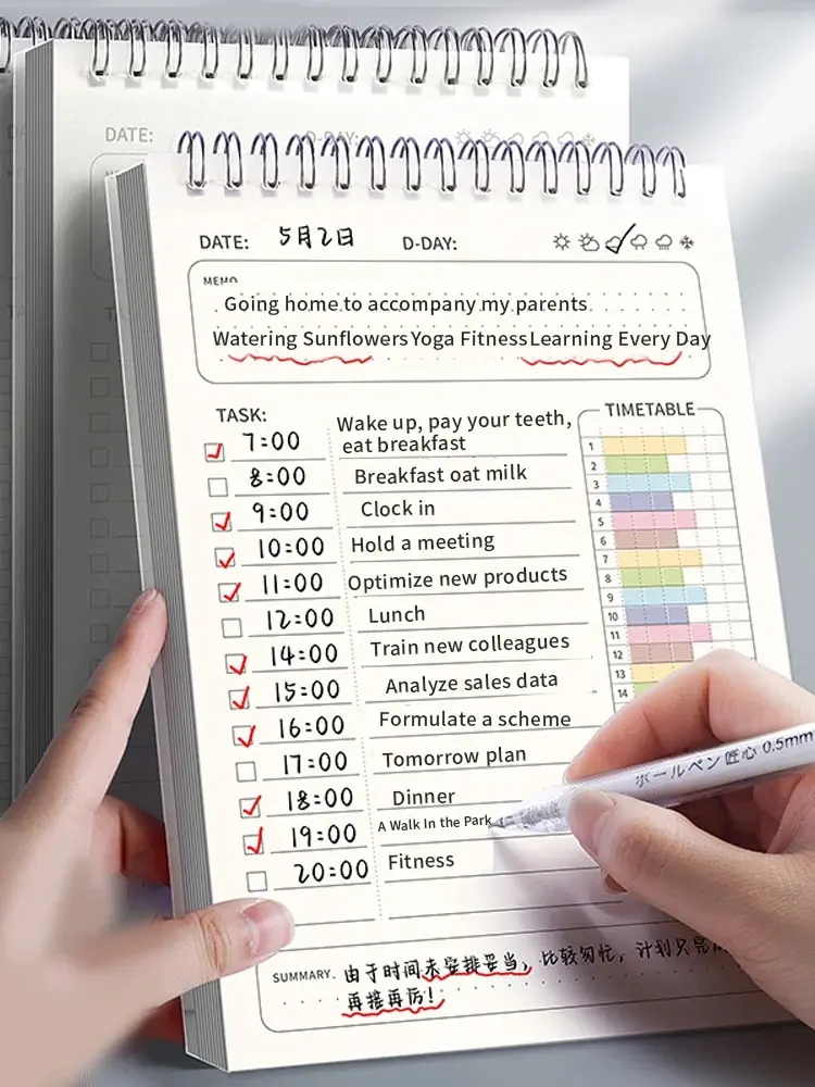 1pc プランナーアジェンダスパイラル A5 ノートブックス - Office Stationery Supply List のレビューと価格