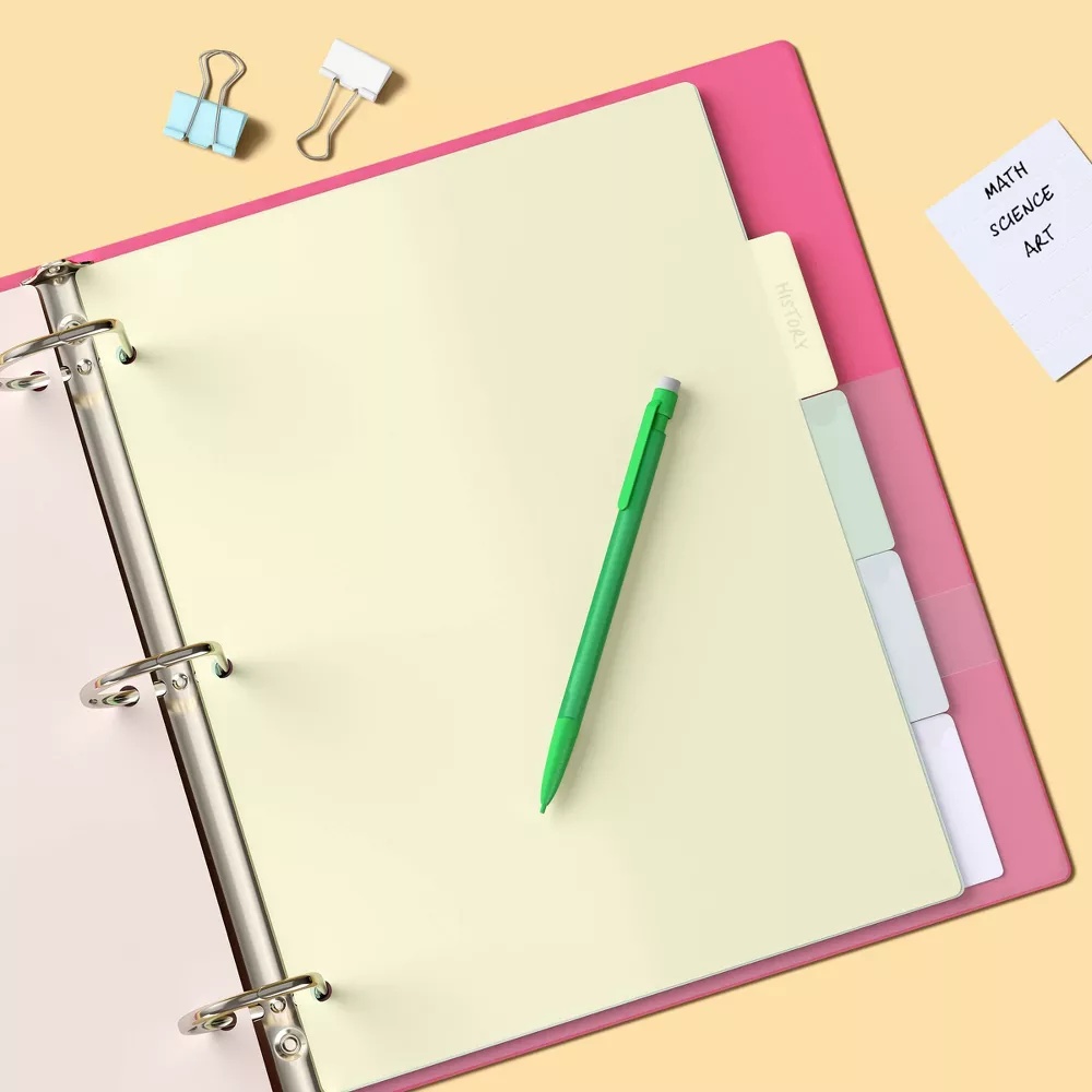 2026年新発売 5枚組 マルチカラーインデックスディバイダ - Index Tab Divider のレビューと価格
