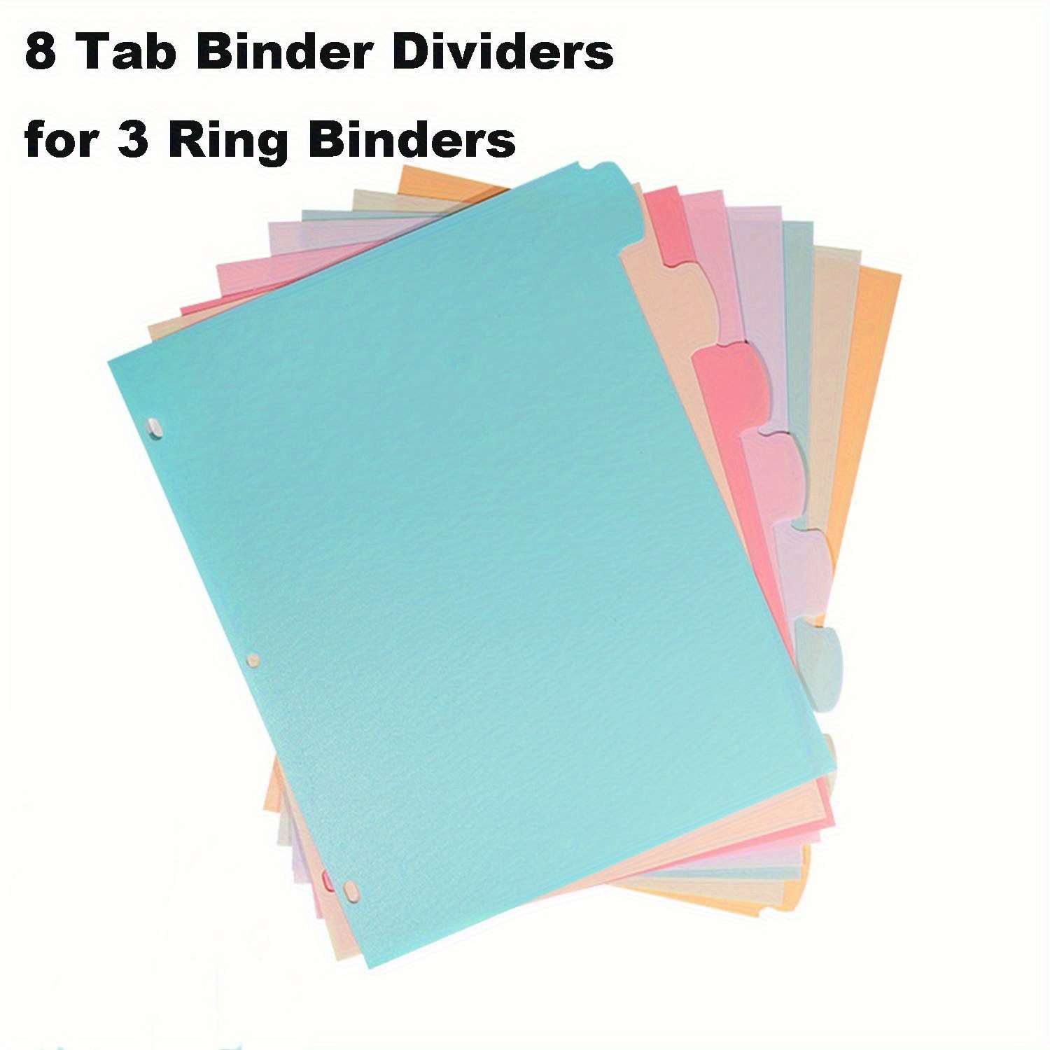 3リングバインダー用8タブバインダーディバイダー、紙製マルチ - Index Tab Divider のレビューと価格