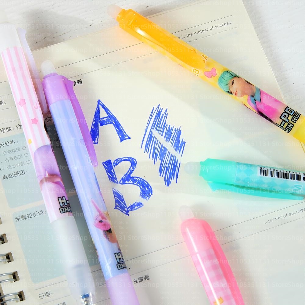 アニメガールグループ消せるペン格納式ゲルペンスムーズな書き心 - Gel Ink Pen Set のレビューと価格