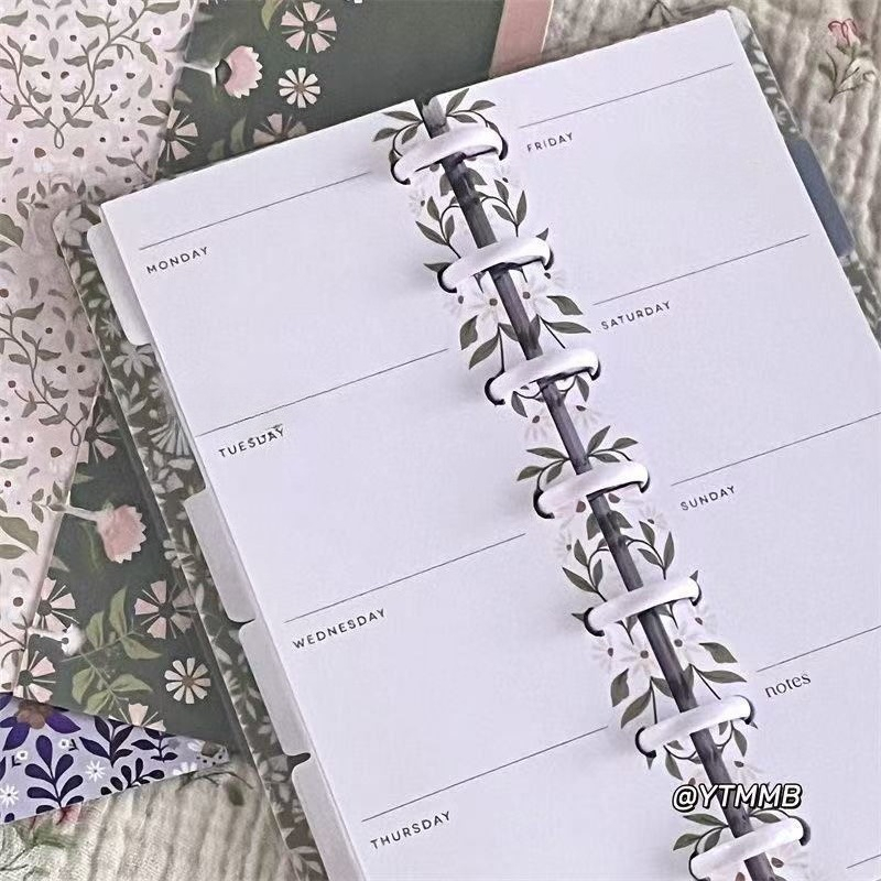 スリムタイプキノコ穴ルーズリーフジャーナルノートブックウィー - Planner Weekly Budget のレビューと価格