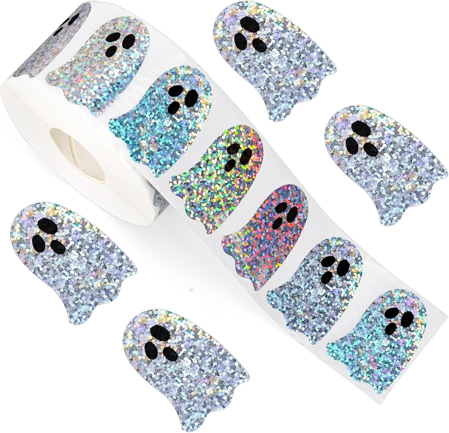 ハロウィンゴーストシェイプ DIY 防水ステッカー ハロウィ - Sticker Label Roll のレビューと価格