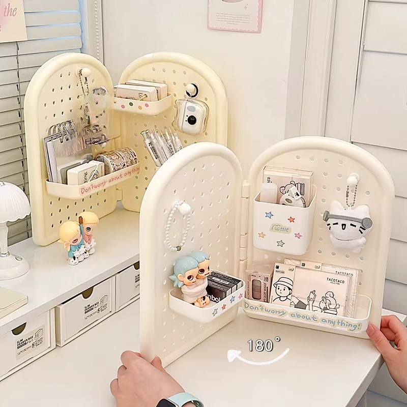 かわいい折りたたみ式コーナーペグボードデスクオーガナイザー、 - Ideal Stationery & Office Supply のレビューと価格