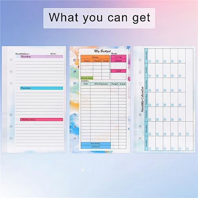 N36R-2 セット A6 バジェットプランナーリフィル 8 - Planner Weekly Budget のレビューと価格