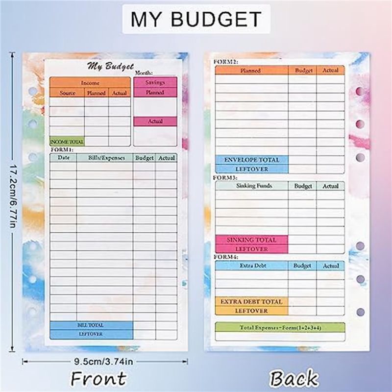 N36R-2 セット A6 バジェットプランナーリフィル 8 - Planner Weekly Budget のレビューと価格