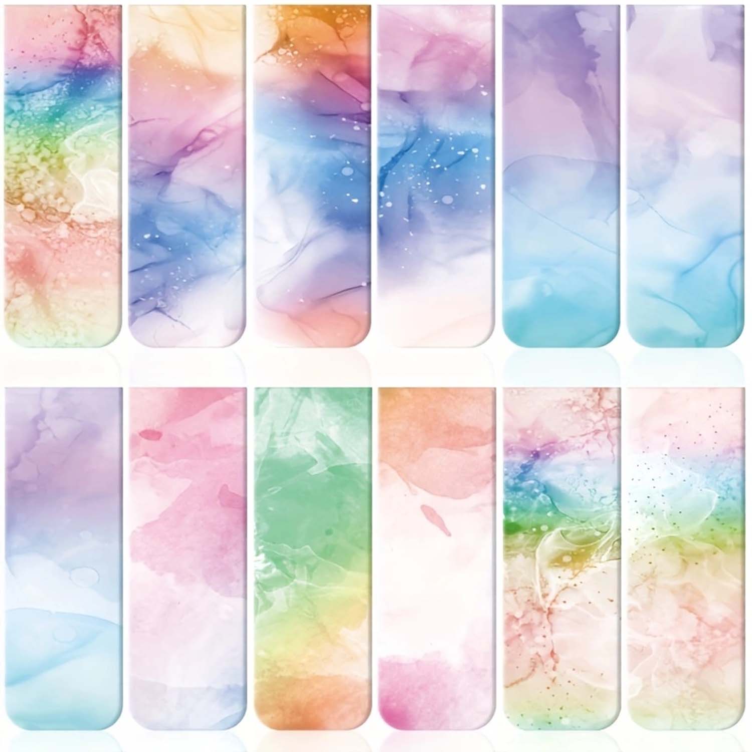 芸術的なインクイラストの磁気ブックマークセット 12 個 - - Bookmark Magnetic Clip のレビューと価格