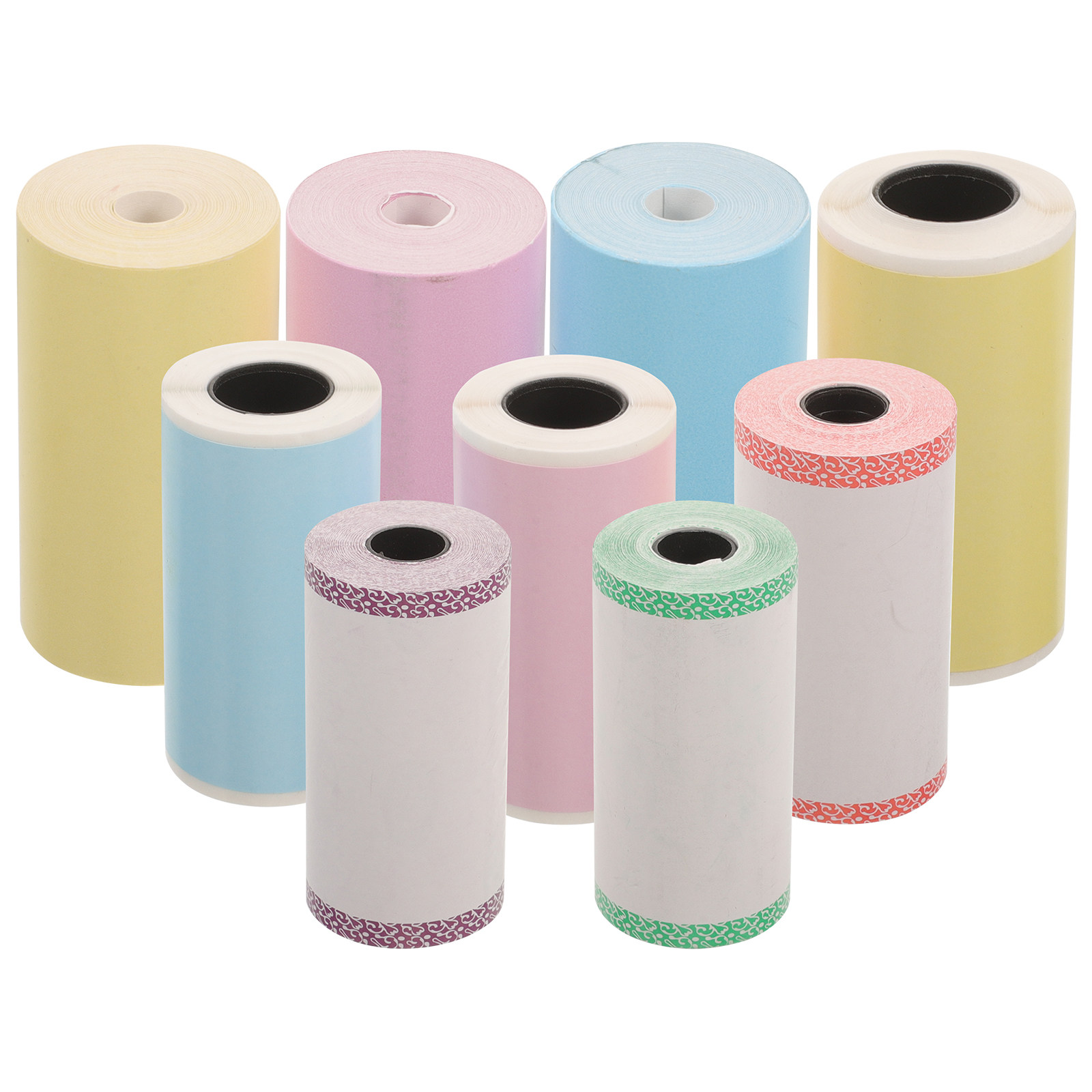 9ロールサーマルプリンターステッカー用紙、カラフルな自己粘着 - Sticker Label Roll のレビューと価格